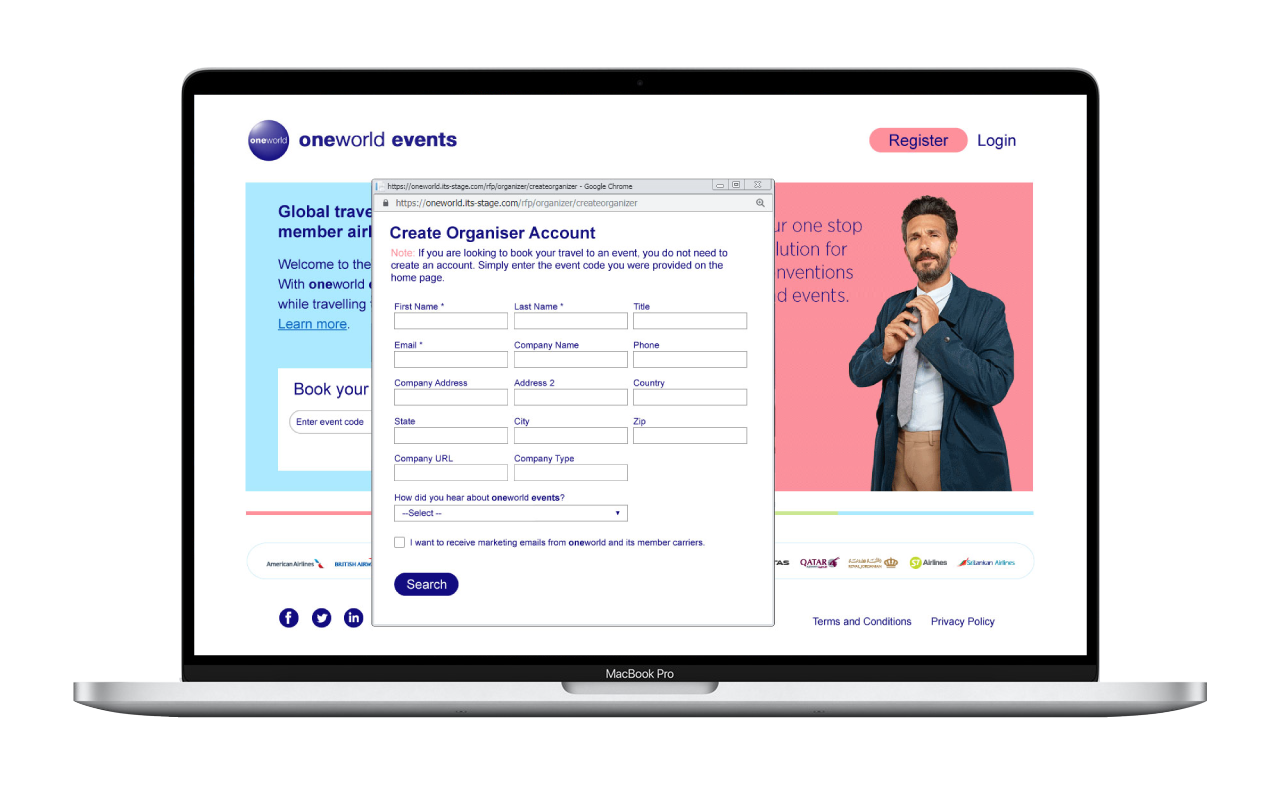 oneworld event layout